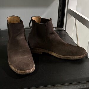 Clarks Dark Brown Suede Chelsea Boots